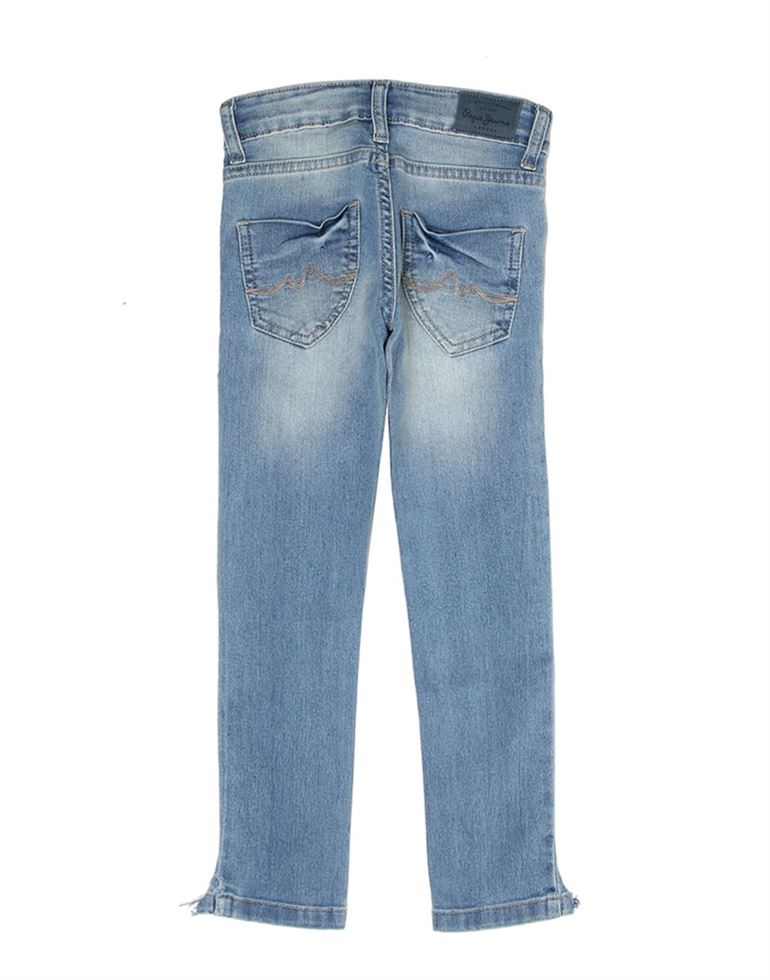 Pepe Jeans Girls Solid Blue Jeans